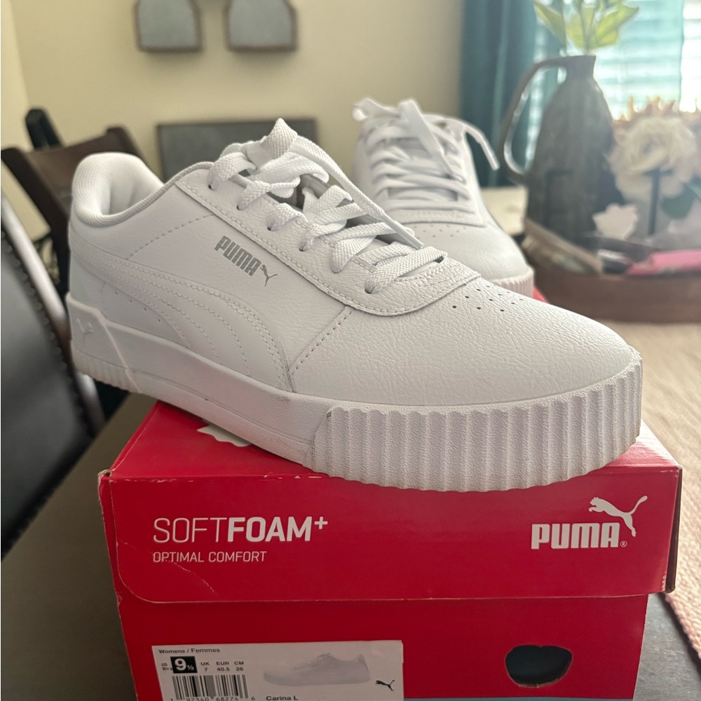 PUMA Men's White SoftFoam+ Sneakers